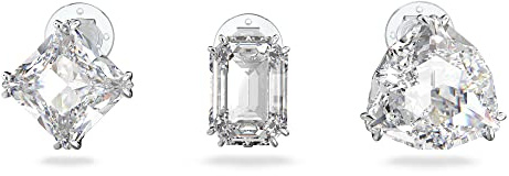 Swarovski Millenia Ohrclip, Weiss, Rhodiniert
