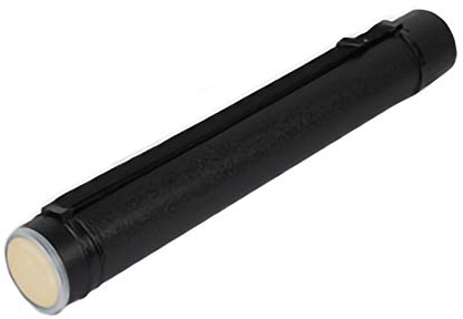 FYZS Posterrolle Teleskoplagerschlauch, Verlängerungsplakatröhre, Kunststoffentwurfs-Lagerrohr, erstreckt Sich von 24,6 bis 39,4 Zoll, mittlerer wasserdicht und einstellbar (Color : Black)