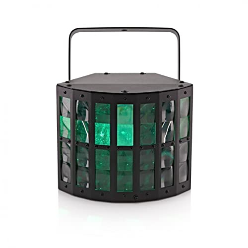 Gear4music LED Mini Derby Light für DJ Disco Party - Sound Aktiviert | Klassischer Derby-Effekt in Kompakter Einheit, Breite Abdeckung mit Superhellen LEDs, Vorprogrammierte Modi