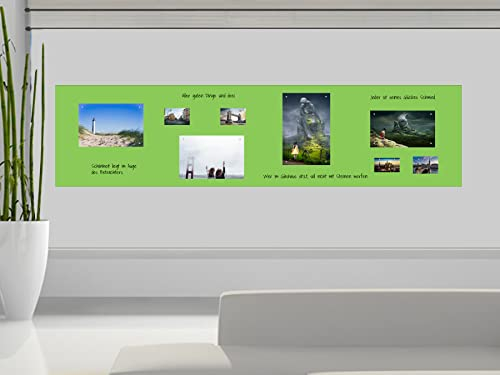 TESTSIEGER l BUNTE Magnetfolie magnetische PVC-freie Magnet Schreibtafel Folie | Testnote 1,4 | beschreibbar zuschneidbar | Rückseite selbstklebend | inkl.Kreidestift (lime grün, 120x100cm)