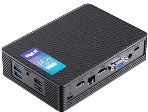 MeLE Mini PC QuieterHD3Q Celeron N5105 16GB 512GB Mikrocomputer für Industrie IoT Business Digital Signage, Lüfterloser Kleiner Desktop mit Gigabit Ethernet WiFi5 BT5.1