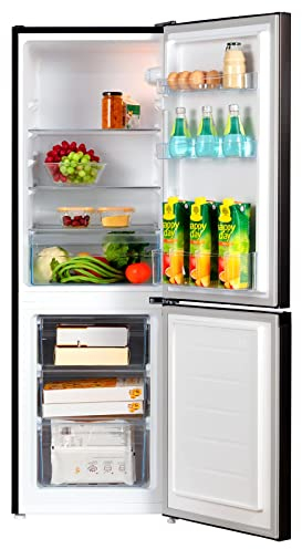 CHiQ FBM157L4EU, Fridge Freezer, Net Capacity 157L, 70/30, Width 48CM, Height 144CM, Black,Low Frost, Enegy Rated E, 39 dB, 12-Year Compressor Service