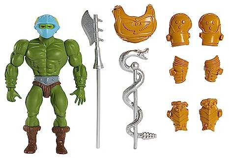 MASTERS OF THE UNIVERSE Actionfiguren - Sammlung mit He-Man und Skeletor, 14cm, 16 Gelenke, Retro-Verpackung, Mini-Comic-Heft, für Sammler und Kinder ab 6 Jahren, HKM77