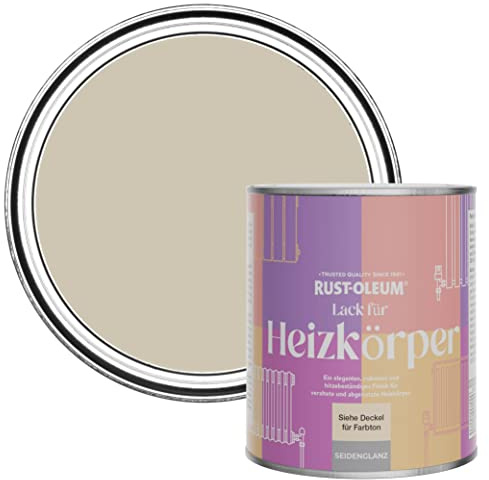 Rust-Oleum, hellgrau Heizkörperfarbe, hitzebeständig, geruchsarm in Seidenglanz Finish - Dämmerung 750ML