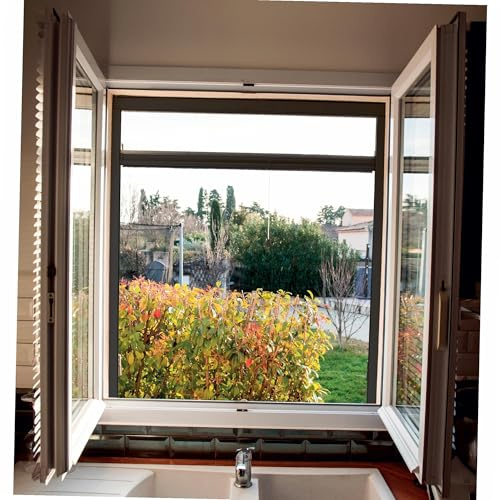 WERKA PRO Mosquitera Enrollable de Aluminio para Ventana 80 x 130 cm