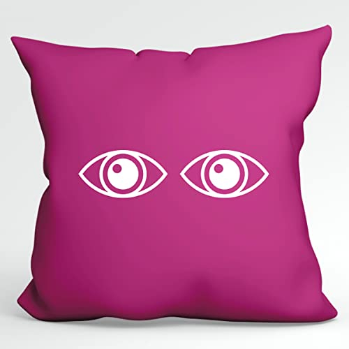 Huuraa Couchkissen Augen Eyes Geschenk 40x40cm mit Füllung Fuchsia Baumwolle Augen Souvenir