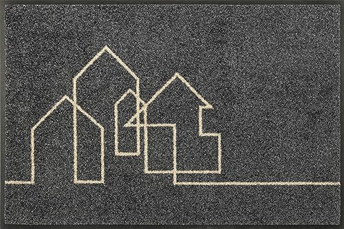 Wash+Dry Alfombra Linestreet 50x75cm, Adecuada para Interiores y Exteriores, Lavable