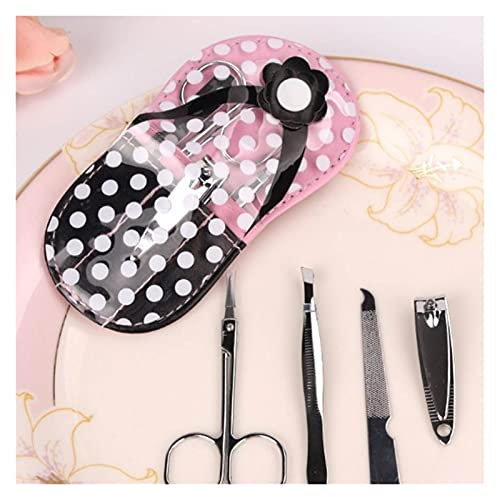 GRFIT Set de Manicura Pedicura Conjunto de uñas Decoración de Herramientas de uñas Slippers Conjunto de 4 Clippers de uñas Conjunto Herramientas de uñas Nuevo Regalo Manicura Pedicura Kit