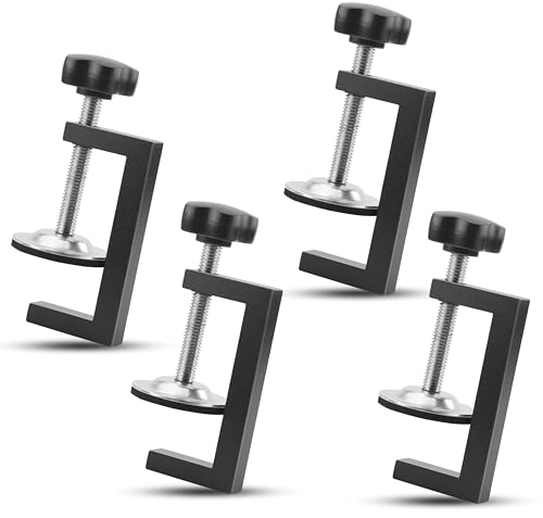 4 morsetti a C 10-57 mm C morsetti nero lavorazione del legno tipo G morsetto da tavolo adatto per fissaggio pezzi da lavoro tavoli legno plastica morsetto a vite