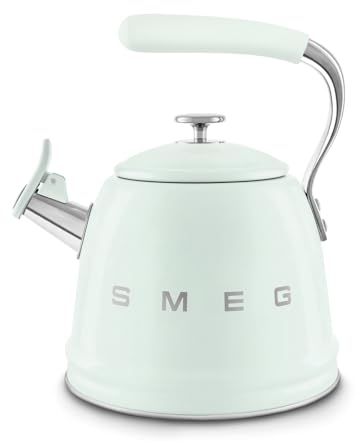 SMEG Bollitore a fischio, stile retrò, 2,4 Q, colore: verde pastello