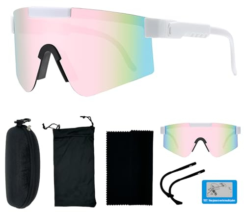 DADAPANGHU Schnelle Brille Rave Polarisierte Sonnenbrille Herren Fahrradbrille Damen Fahrrad Brillen Herren Sportbrille, UV400 Schutzbrille für Outdooraktivitäten Wie Radfahren Ski Fischen Laufen