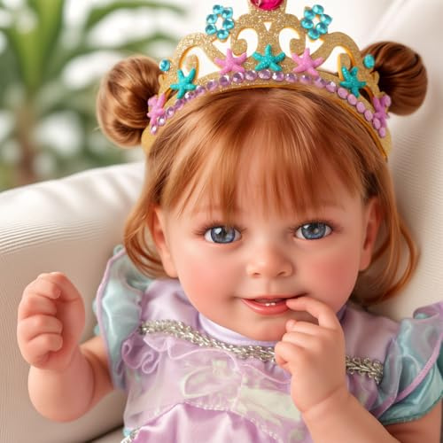 BABESIDE Poupée Reborn Fille - 20 Pouce Bébé Reborn Réaliste avec Corps en Tissu Doux, Poupee Reborn avec VêTements et Accessoires pour Les Enfants de 3 Ans et Plus