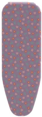 QSPNVFB Bügeltischbezug Für Dampfbügelstation 95x30 cm Universal Bügeltischbezug, Baumwolle Bügelbrettbezug, Ersatzbezug Für Bügelbrett, Thermo Reflect(Purple Flowers,95x30 cm/13x38 in)