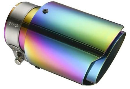 Endrohr Auto-Schalldämpferspitze, Auspuffanlage, Universell, Gerade, Mehrfarbig, Dekoration, Auspuffrohr-Schalldämpfer Aus Edelstahl Auspuffblende(57mm-89mm)