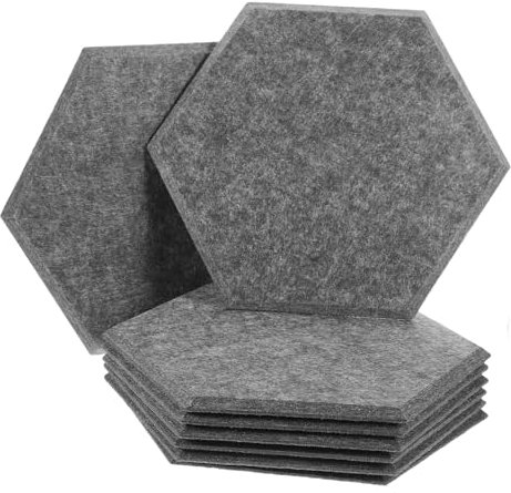 WESIEVYA 8stücke Sechseckige Akustikpaneele Aus Filz Schallabsorption Und Lärmminderung Für Wände in Oder Büro