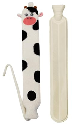 Wärmflasche Mit Bezug, 2L Wärmflasche Lang, Schlauch Wärmflasche Für Nacken Rücken Taille, Winter Bettflasche, Wärmeflasche Flauschig Für Damen