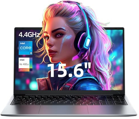 jumper 15.6 Inch Laptop, 16GB DDR4 RAM 512 SSD Laptops, Alder Lake i5-12450H Processors Notebook, 1920x1080 FHD IPS Display (16:9), BluetoothT 5.1, Dual-Band Wi-Fi, UK Keyboard Film.