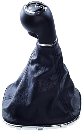 Flylin 5 Gang Schaltknauf mit Schaltsack, Schaltmanschette Schalthebel Plug Play Ersatzteil kompatibel mit Corsa D 2006-2014, Schaltknauf Gaiter Boot Cover Kit für Shifter Ersatz 009140093 19276456