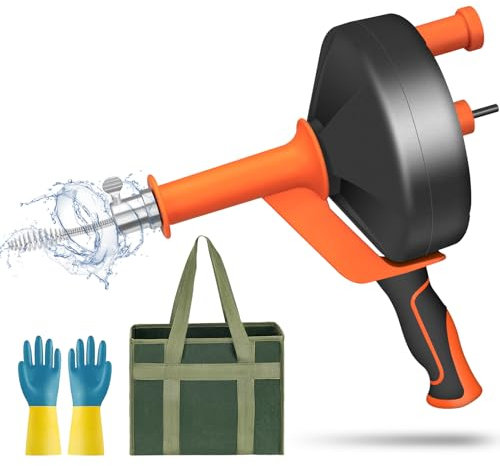 Spirale per la pulizia dei tubi, ideale per la pulizia dei tubi ecologica, molla elettroplaccata da 10 m, ideale per scarichi da cucina e da bagno, strumento perfetto per gli appassionati di fai da te