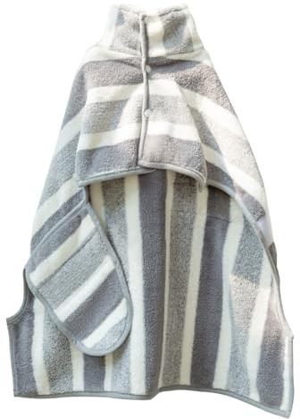 Hundebademantel, Korallensamt Bademantel Hund Extra SaugfäHig und Schnell-Trocknendes Dog Bathrobe für 5-45kg Große Mittel und Kleine Hunde (Grau,M)