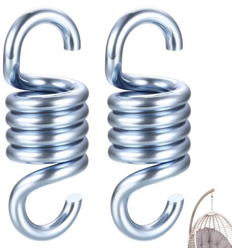 IYEREER 2 Molle di Tensione Acciaio Inox con Ganci, Portata 450kg | Ideali per amache, sedie sospese, ombrelloni e installazioni esterne