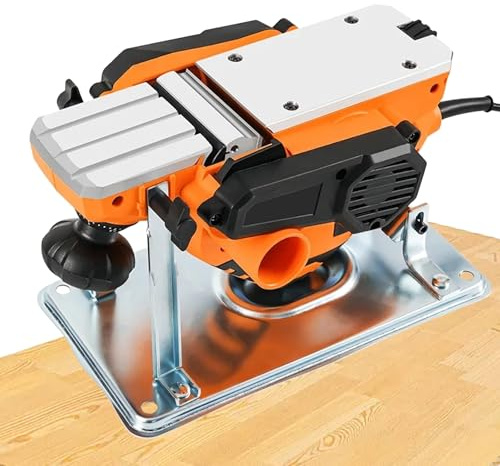 Electric Planer, 1900W Portable Woodworking Tool with Double Blades, Dual Dust Outlet, Depth Adjustment 0-3mm for Furniture Repair and DIY Crafts