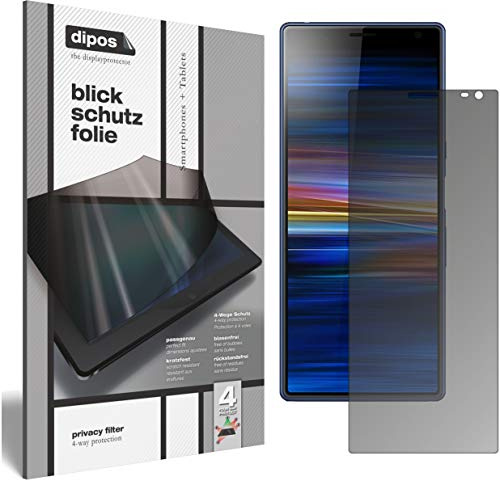 dipos Blickschutzfolie für Sony Xperia 10 Plus | Displayschutz matt mit 4-Wege Sichtschutz-Effekt, Privacy Filter, passt perfekt, kratzfest, blasenfrei, selbstklebend