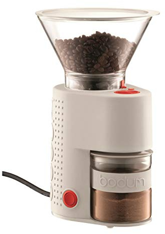 Bodum 10903-913EURO-3 BISTRO kaffekvarn, rostfritt stål, vit