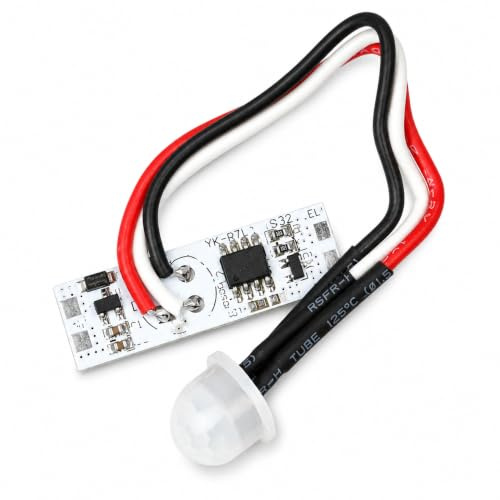 Jandei - Schalter mit PIR-Bewegungssensor auf PCB für LED-Streifen und Elektronik, Betrieb mit 12V und 24V DC, 96 W, reduzierte Größe für die Montage auf Aluminiumprofilen