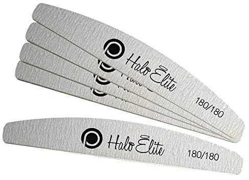 Pure Nails Halo Elite Zebra Moon Nail Foam Files - 180/180 Grit (Pack Of 5)