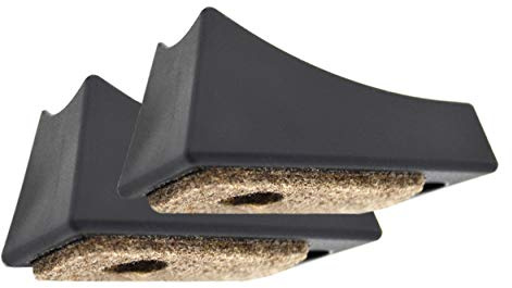 Design61 2er Set Filzgleiter Schalengleiter Gleitkufe zum Schrauben Gebogene Rohre Freischwinger Ø22mm R90 mm