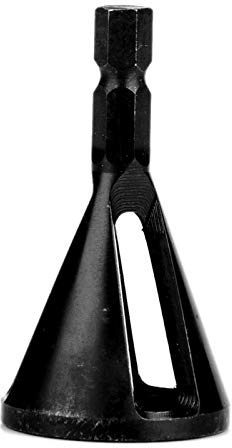 Herramienta de desbarbado para biselado externo, acero inoxidable negro, herramienta para eliminar rebabas, reparación de brocas metálicas dañadas