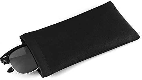 selcouth yyds Glasses Case Soft,PU Leather Sunglasses Reading Glasses Pouch Spectacles Bag for Women Men(Black)