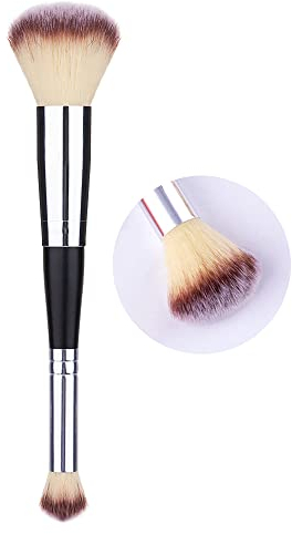 IRYNA Foundation Brush for Liquid Makeup,2-in-1 Contour Brush,Concealer Brush,Makeup Brush for Buffing Blending Sculpting Highlight Contouring,Double Ended Makeup Brush