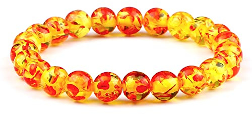 Herrarmband och armband 8 mm naturlig tigeröga lavasten pärlor tibetansk Buddhaarmband kvinnor smycken, imitation bärnsten