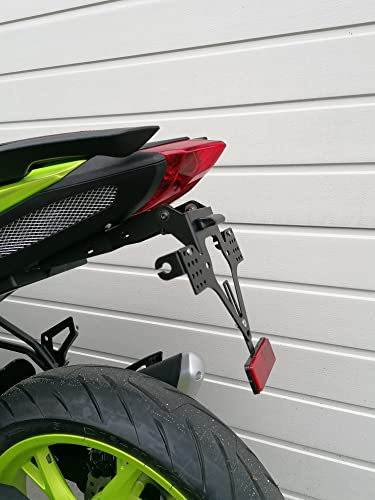 kurzer Kennzeichenhalter Benelli BN 125 2019-2026 GroFaTec EVO Set Kennzeichenträger Nummernschild Träger Halter kurzes Heck Heckumbau Porta Targa Naked Bike B196
