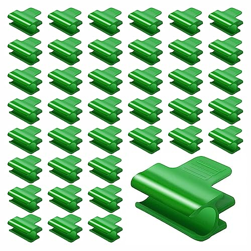 LSRVNM 40 Pezzi Clip per Serra, Morsetti per Serra, Clip per Piante, Morsetti per Pellicola Serra in Plastica Laminata, per Serra, per Pensiline Telaio, Rifugi e Striscioni Morsetto (11mm)