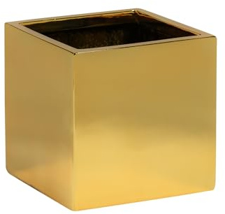 Pottery Pots Plant Pot Fleur M, Platinum Gold | L: 20 x 20 x H: 20
