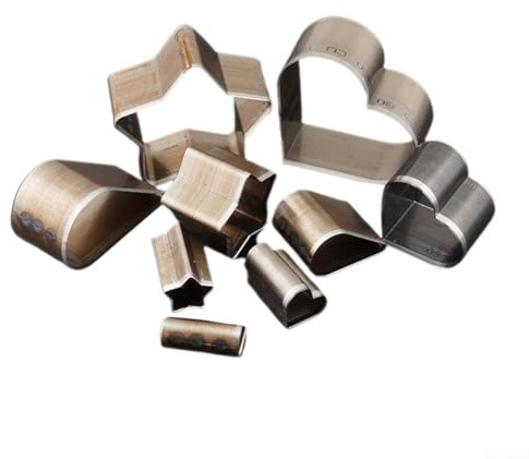MeevrgR Lot de 3 emporte-pièces en forme de goutte/cœur/étoile en cuir avec lame incisive, différentes tailles, construction en alliage d'acier durable (3 pièces)