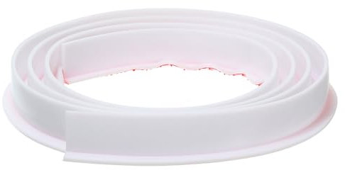 DTGN 98x0.83x1.22 (LxWxH) Collapsible Shower Barrier Stopper - 1 Pack - Good for Bathroom Kitchen - L Shape Water Splash Guard Blocker - White