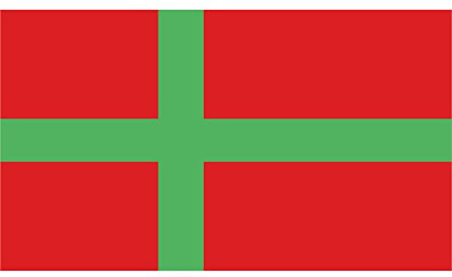 Indigos UG Auto Aufkleber Bornholm 10 cm - wehend - Autoaufkleber Fahne - Sticker Flagge - Heckscheibe, Spoiler, Tuning - UV-beständig und selbstklebend