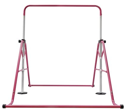 Barre de gymnastique pour enfants, avec hauteurs réglables, matériel d'entraînement extérieur et intérieur, pliable, horizontale, pour l'entraînement à la maison
