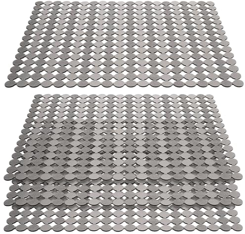 MUNGHOK 4er Set Spülbeckenmatte 30x40 cm, Zuschneidbare Abtropfmatte, Multifunktionale PVC Spülbeckenmatte Weich, Schutzmatte für Spülbecken, Spülbeckeneinlage Gegen Kratzer im Spülbecken