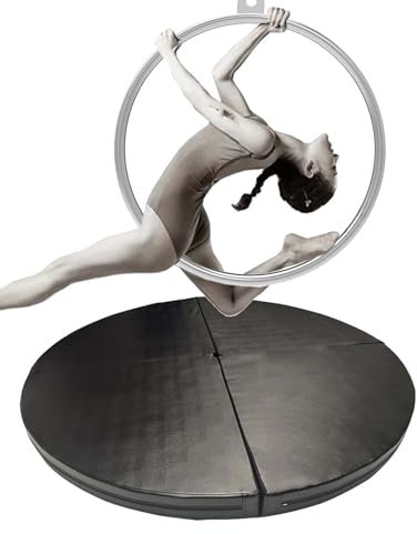 Pole Dance Matte Aerial Hoop Schutzmatte/Pole Dance Crash Matte, Robuste Dance Pole Matte für Kinder Und Erwachsene, Wasserdichte Anti-Rutsch-Trainingsmatte für Aerial Yoga Gym(Black,200cmx3cm(78.7x
