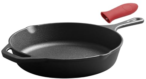 lesulety Set de sartén de Hierro Fundido Sartén de Barbacoa Sartén de Hierro Fundido Sartén de Hierro Fundido Sartén de Hierro Fundido Set de Utensilios de Cocina,10IN