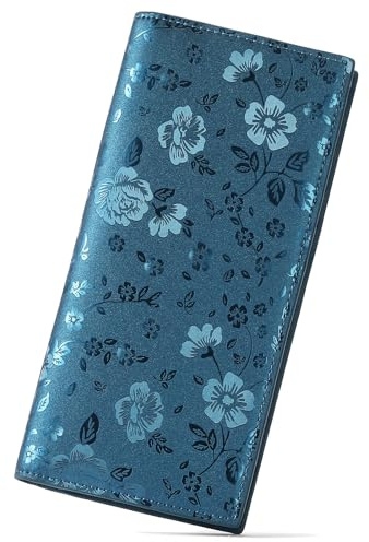 SENDEFN Dünne Geldbörse Damen, Echtes Leder Klein Portemonnaie Damen, RFID Schutz Dünn Clutch für Frauen mit 11 Kartenfächer und Reißverschluss Münzfach