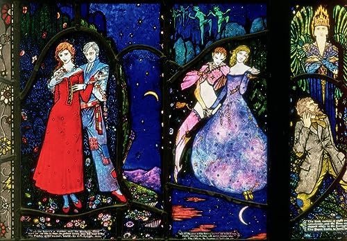 ENYLUFUT Bekannt Wand-Kunst Bild Leinwand Wandkunst das Genfer Fenster mit Darstellungen der westlichen Welt von Harry Clarke Wandkunst Bild für Office Home Decor 60x90cm