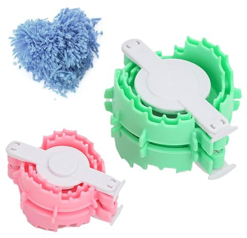 Pom-Pom-Maker in Herzform, zum Häkeln und Weben von Bommeln, -Maker, genießen Sie den handgefertigten Prozess und bringen Sie Spaß ins Leben