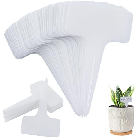 150 targhette per piante per esterni, resistenti alle intemperie, con 1 pennarello, etichettatura, etichette per piante, targhette per verdure, colore bianco erbe