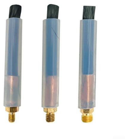 HEIBTENY Set di 2 spazzole per la pulizia e la lucidatura di giunti di saldatura, pulitore per saldatura, 6 mm, 8 mm, 10 mm, con custodia in silicone, altamente conduttivo, robusto e durevole (B)